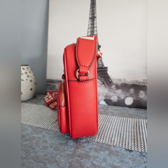 ❗️LOW START ❗️Michael Kors- NWT- Jet Set Medium Leather Crossbody Bag- Red - Picture 5 of 16